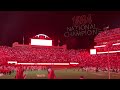 Nebraska lights and drone show between 3rd and 4th quarter.