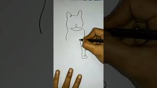 One line drawing of Cat #shorts@velsartclasses2996