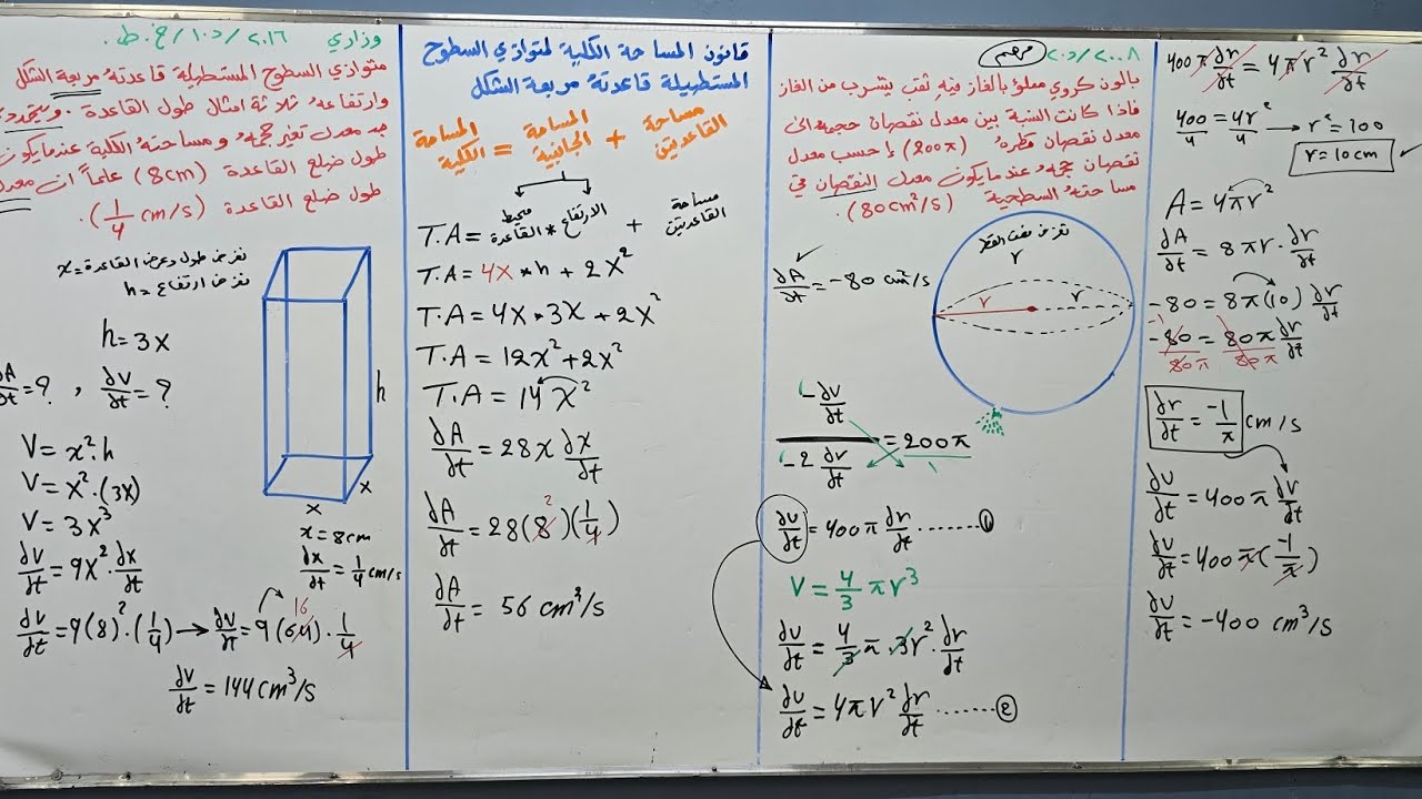 المحاضرة 4 / المعدلات المرتبطة بالزمن / الفصل الثالث 