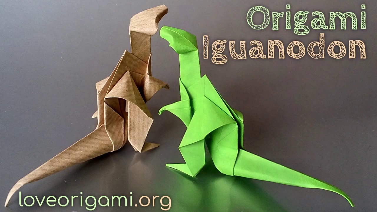 Origami Dinosaur Iguanodon (Akira Yoshizawa)