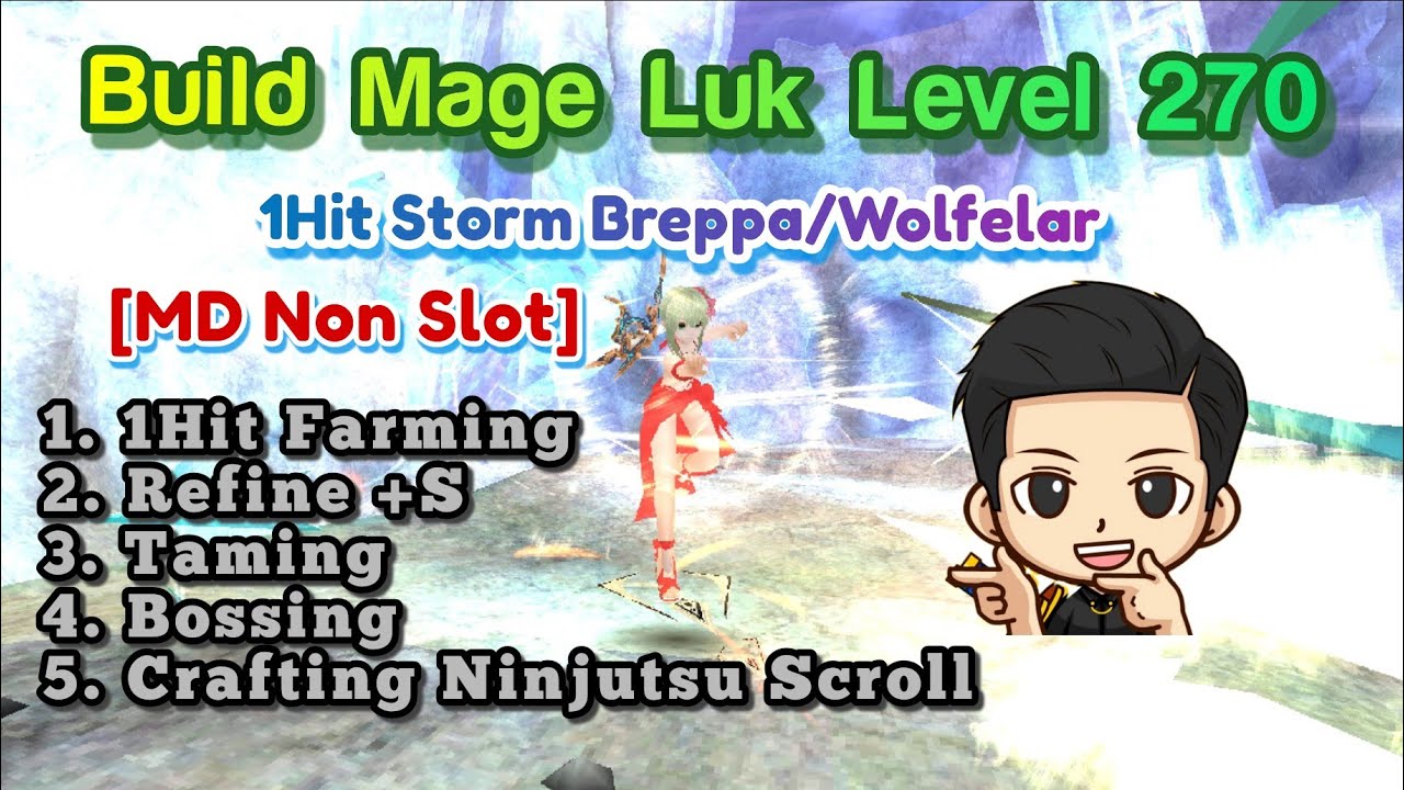 Build Mage Luk level 270 (1Hit Breppa-MD Non Slot) - Toram Online