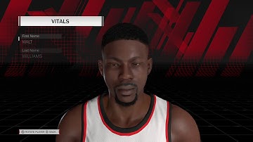 NBA 2k18 Walt Williams Player Creation Tutorial