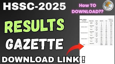 FBISE HSSC Result Gazette 2025 | Download Federal Board 11th & 12th Gazette | How to Check Results