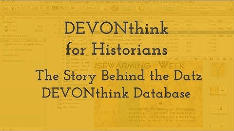 The Story Behind the Datz DEVONthink Database