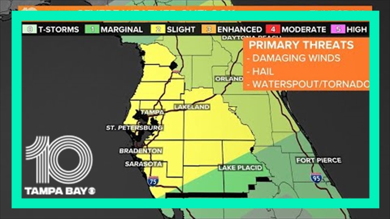 LIVE RADAR: Line of strong storms over Tampa Bay area - YouTube