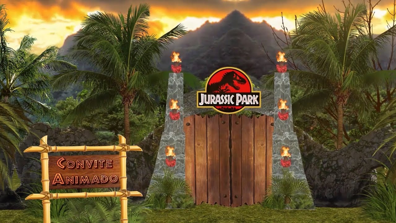Convite Animado JURASSIC PARK