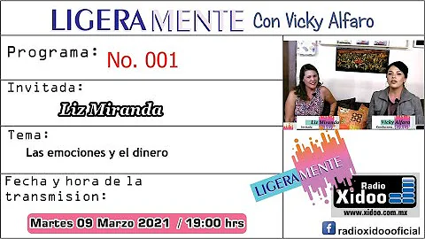 LigeraMente con Vicky Alfaro. Programa 01 invitada...