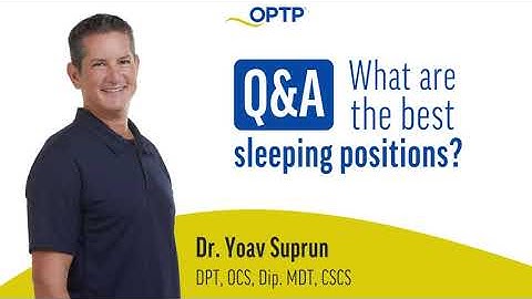 What are the best sleeping positions? with Dr. Yoav Suprun