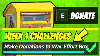 Make Donations to a War Effort Donation Box LOCATIONS (Fortnite Season 8)