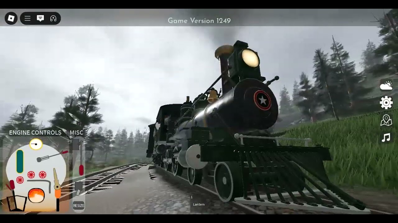 Playing with a steam engine in Rails Of DG County on Roblox!