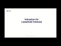 Valuation for Leasehold Interest