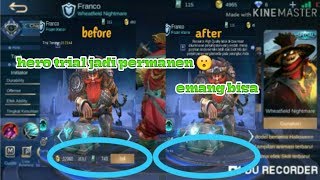 cara mengubah hero trial menjadi permanen,woow!!