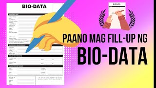 Paano mag fill up ng Bio-Data