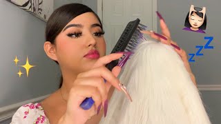 ASMR Giving you a scalp massage and brushing your hair ✨💆🏻‍♀️ POV