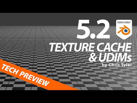 Blender 5.2, UDIM UV's are magic with Texture Cache.