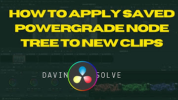HOW TO APPLY SAVED POWERGRADE NODE TREE TO NEW CLIPS IN DAVINCI RESOLVE | EASY COLOR GRADING