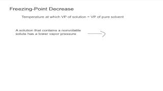Boiling-Point Increase and Freezing-Point Decrease