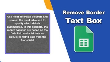 How to remove the border from a text box in Google Spreadsheets