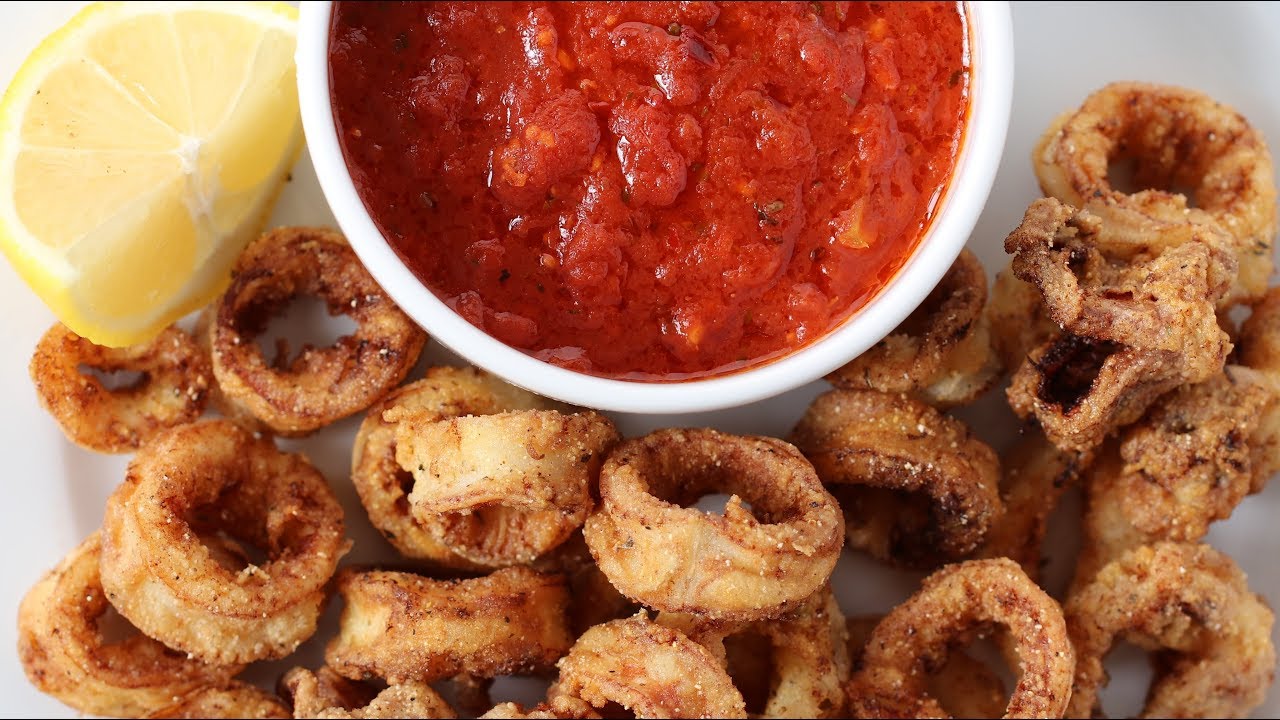 Calamari Fritti (Italian Fried Calamari) Light Crispy & Tender With