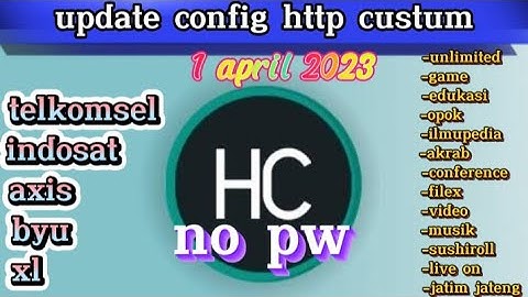 UPDATE | CONFIG HTTP CUSTOM | Axis Game, Axis XL Edukasi, XL Akrab, Flex, Wlg, Tiktok, [ 1 APRIL ]