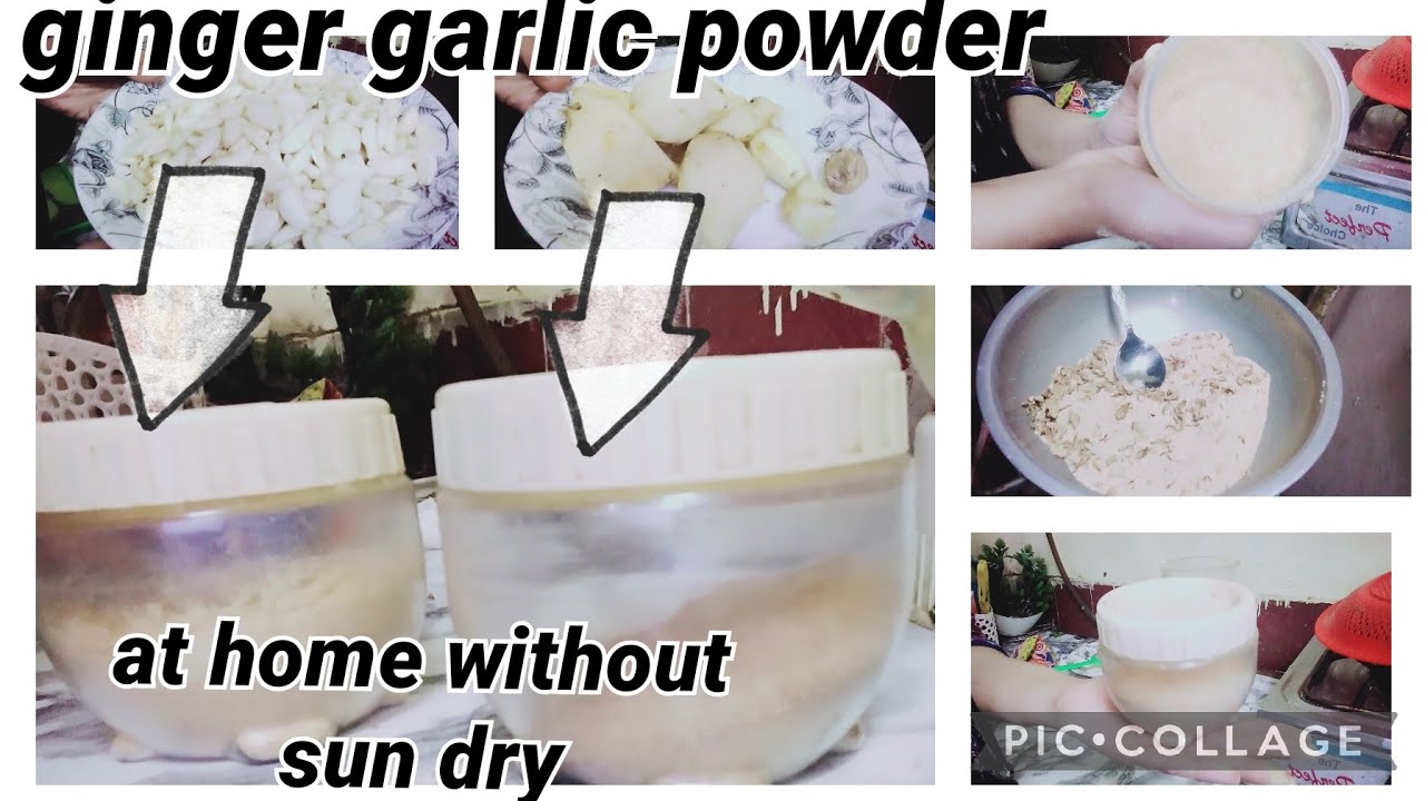 Quick method of ginger garlic powder at hOme without sun dry | thx to 