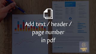 Add Text Header Footer Page Number in PDF