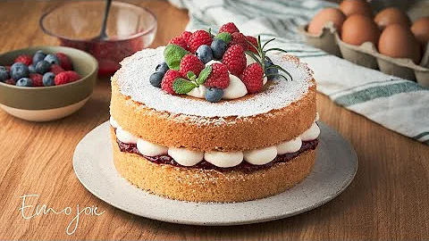 Victoria Sponge Cake Recipe  | Emojoie ASMR cooking