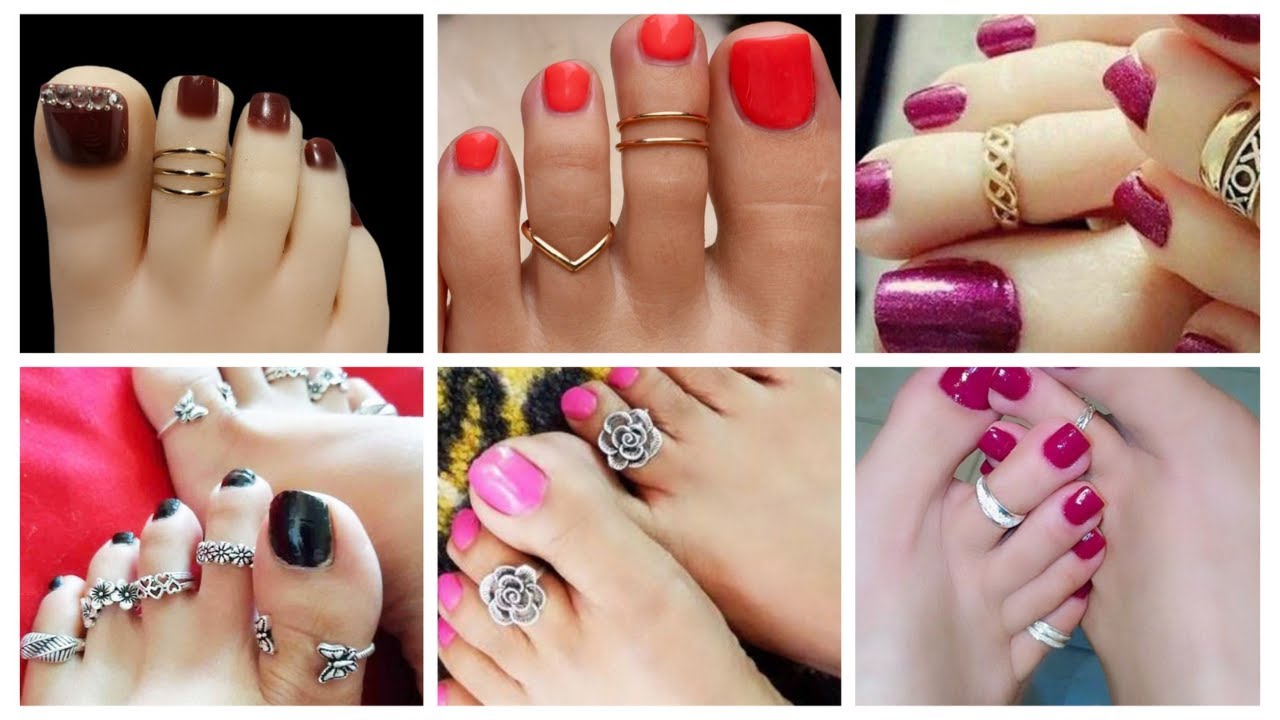 Amazing silver gold Toe rings - Feet Finger Ring Designs 2022 - YouTube
