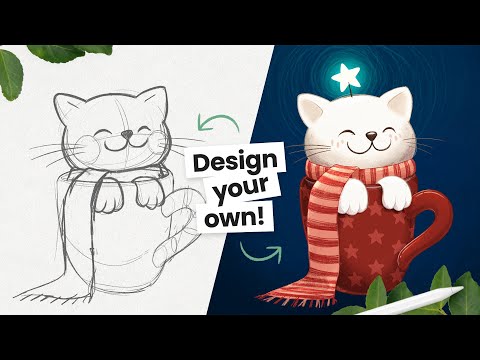 How To Draw Cute Animals In A Cup (Cat, Dog, Bunny & more) • Step-by-step tutorial