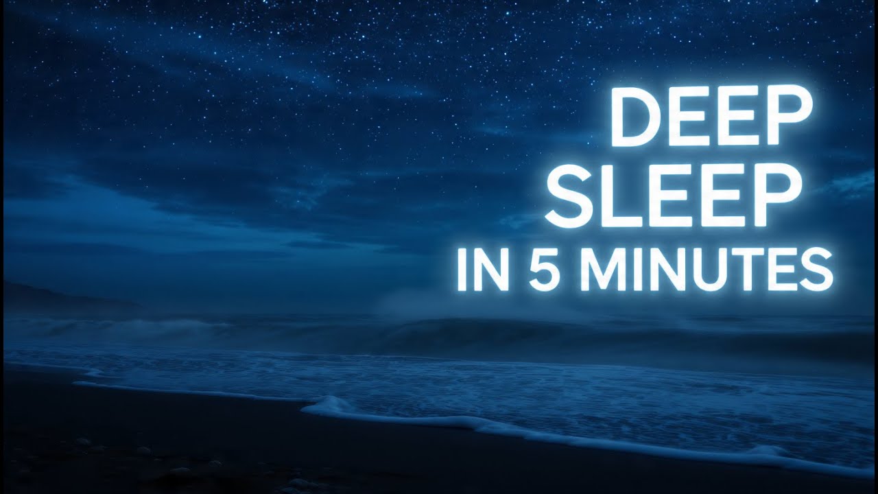 Clear Mind with Ocean Waves Sound for Sleeping 12 Hours 🌊 Soothing Night Waves, Stress Relief