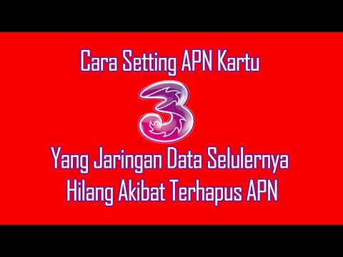 Cara Setting APN Kartu THREE Yang Jaringan Data Selulernya Hilang Akibat APN nya Terhapus