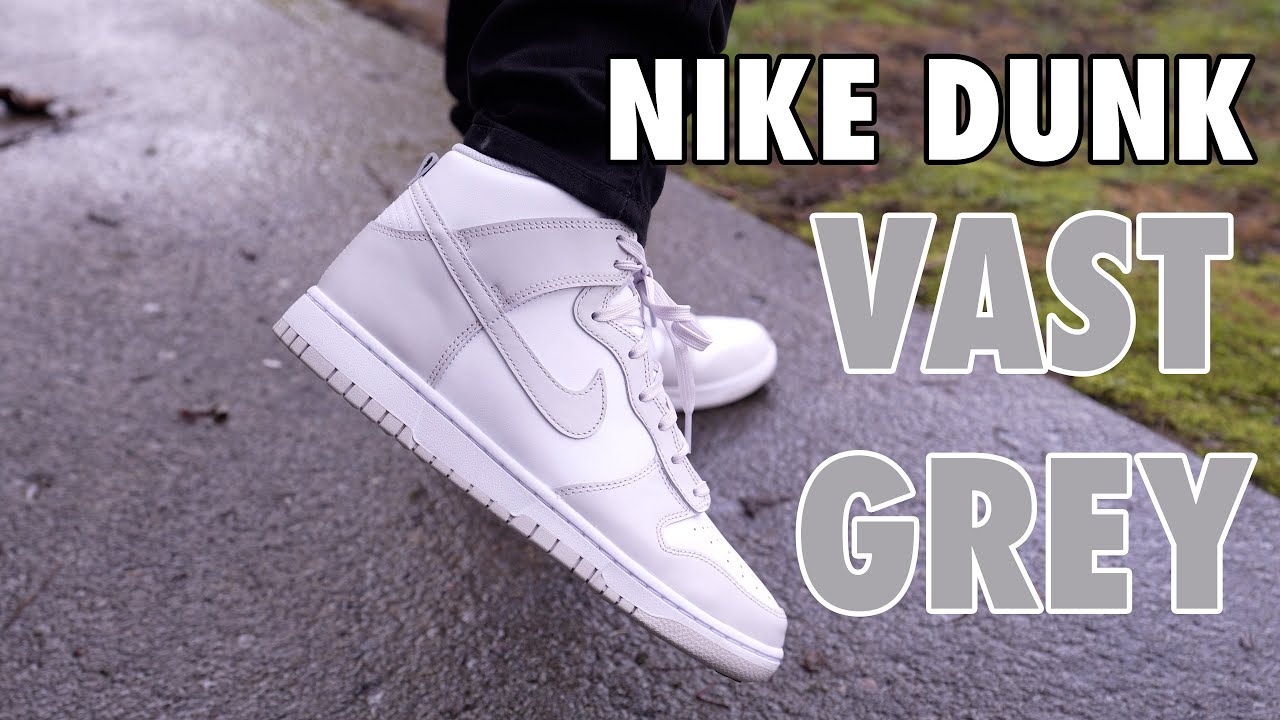 friction metallic In most cases NIKE DUNK HIGH VAST GREY 2021 REVIEW & ON FEET - YouTube