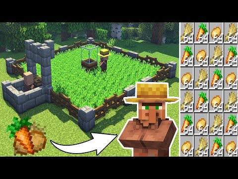 TAMAMEN OTAMATİK PATATES HAVUÇ FARMI !! Minecraft Otomatik Tarla Nasıl Yapılır l Minecraft Sistemler