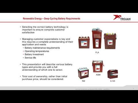 Trojan Battery webinar - What Battery Is Best for my Solar Energy System?