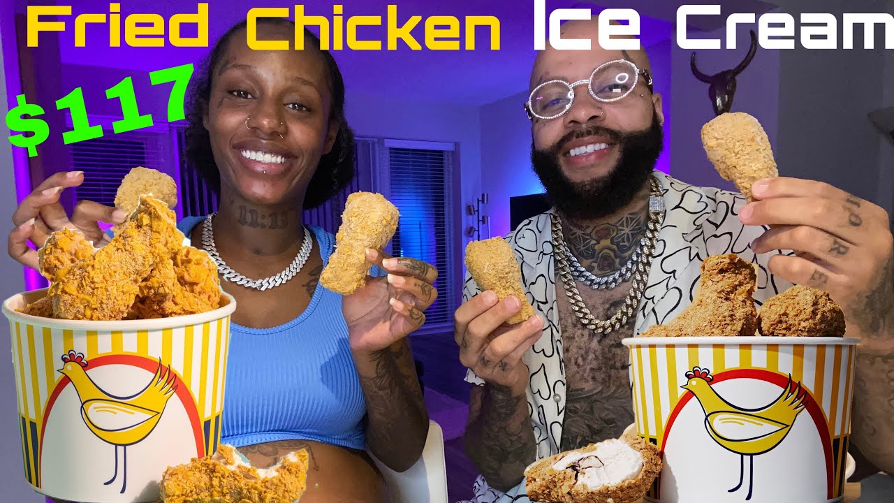 Trying The Viral Fried Chicken Ice Cream😋 YouTube