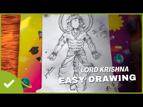 How to Draw Lord Krishna Step by Step | Easy Pencil Sketch Tutorial / -  How to Draw Lord Krishna Step by Step | Easy Pencil Sketch Tutorial /