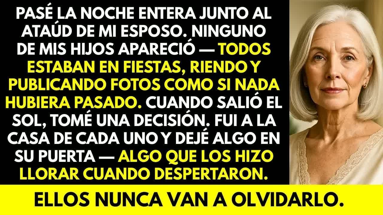 Ninguno de mis hijos fue al funeral de su padre; al día siguiente dejé algo en su puerta. Lloraron.
