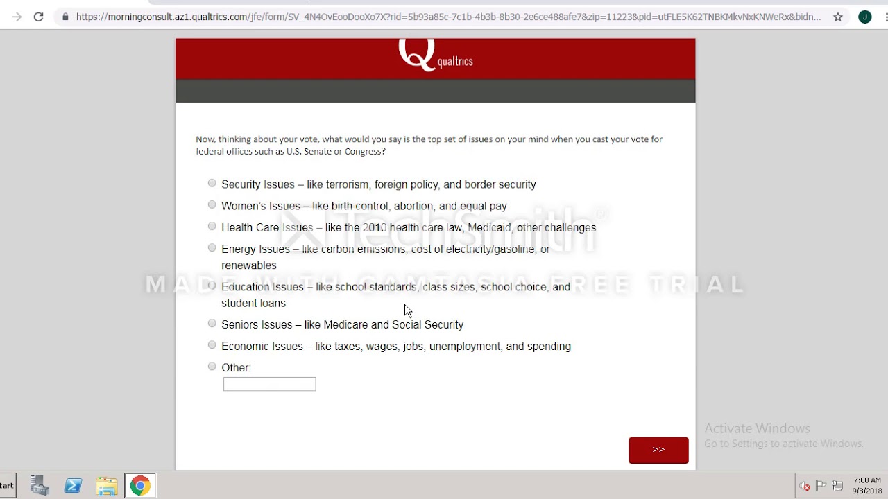 Live survey 4 | How to complete a survey| Qualtic survey