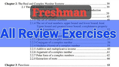 Freshman Mathematics Chapter Two Full Exercises Solution ; #MujaMercury #ATCTUBE