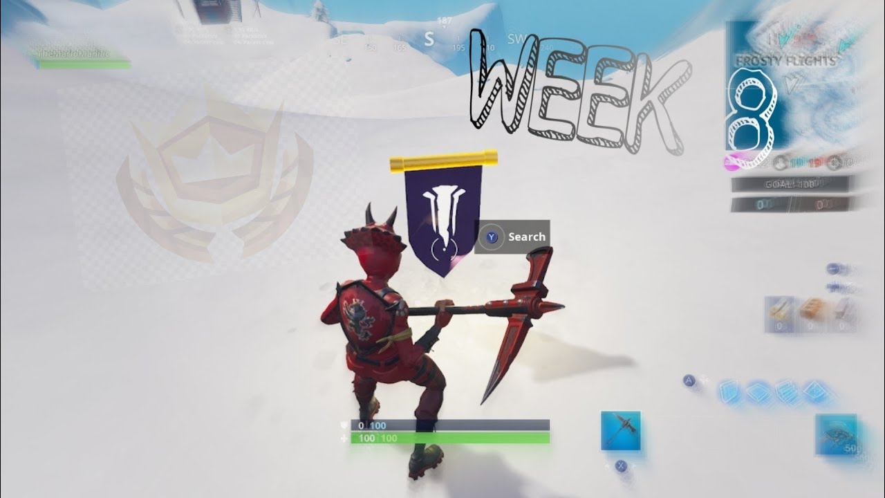 WEEK 8 Find the Secret Banner in Loading Screen #8 Fortnite - SECRET BATTLE STAR SEASON 7