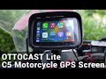 Ottocast lite c5  motorcycle travel essential equipment  waterproof and antitheft screen