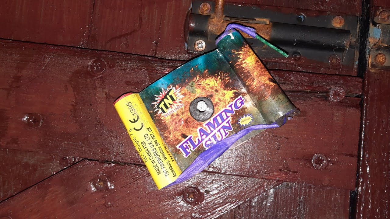 Flaming sun Catherine wheel (TNT fireworks)