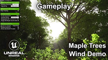 Unreal Engine 5.3 | Ultra Realistic Wind | Gameplay | Maple Trees | DLSS 3.5 | 4K #unrealengine #UE5