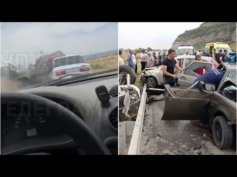 21.07.2024г - «Не смотря не на что». Момент гибели трёх человек в массовом ДТП в Кабардино-Балкарии.