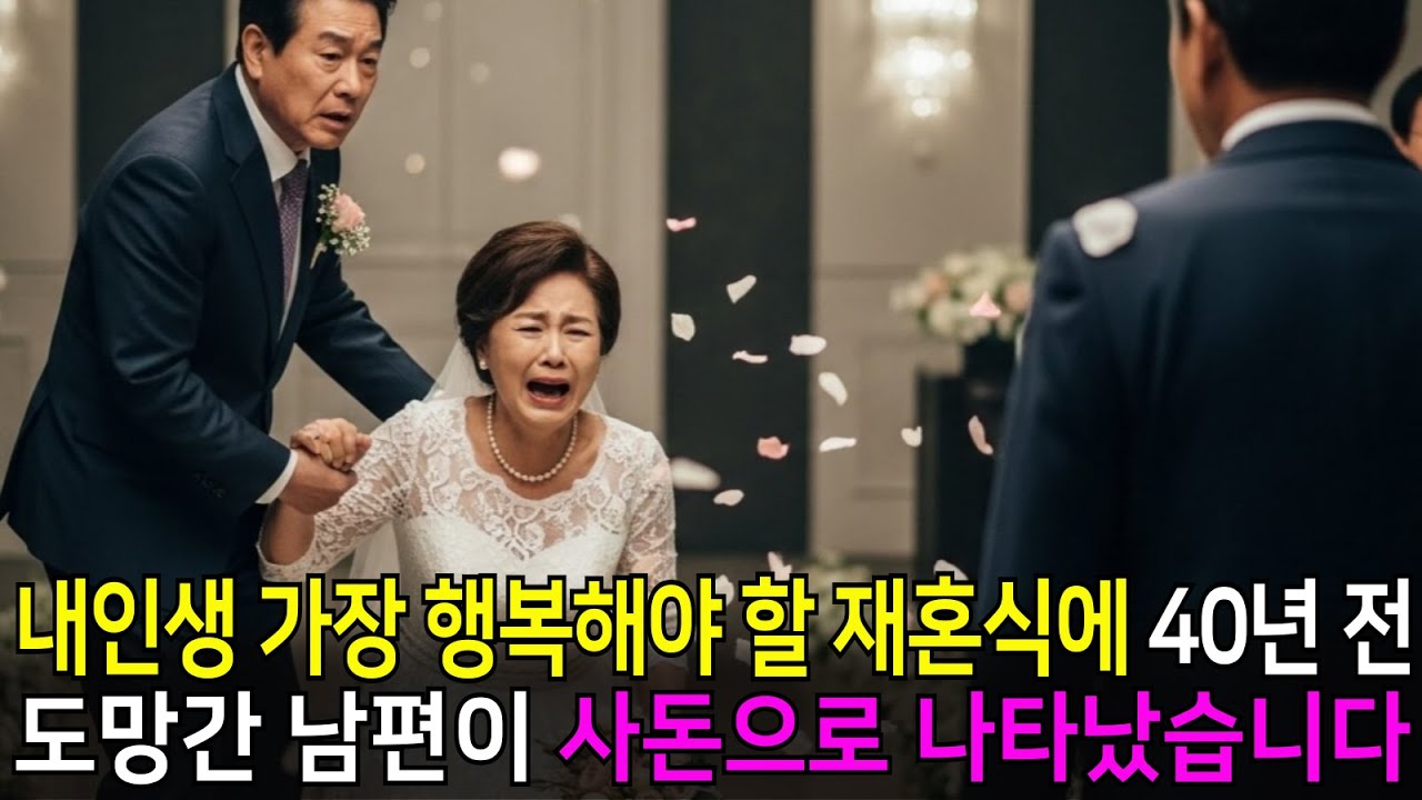 내인생 가장 행복해야할 재혼식에 40년 전 아픈 자식 버리고 도망간 남편이 사돈으로 나타났습니다