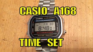 Casio  A168 W Set Time
