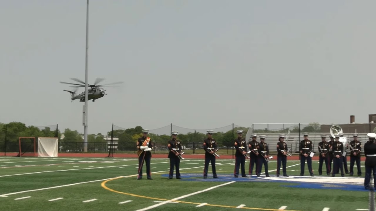 Quantico Marine Band performs at Hauppauge High School in Long Island, New York