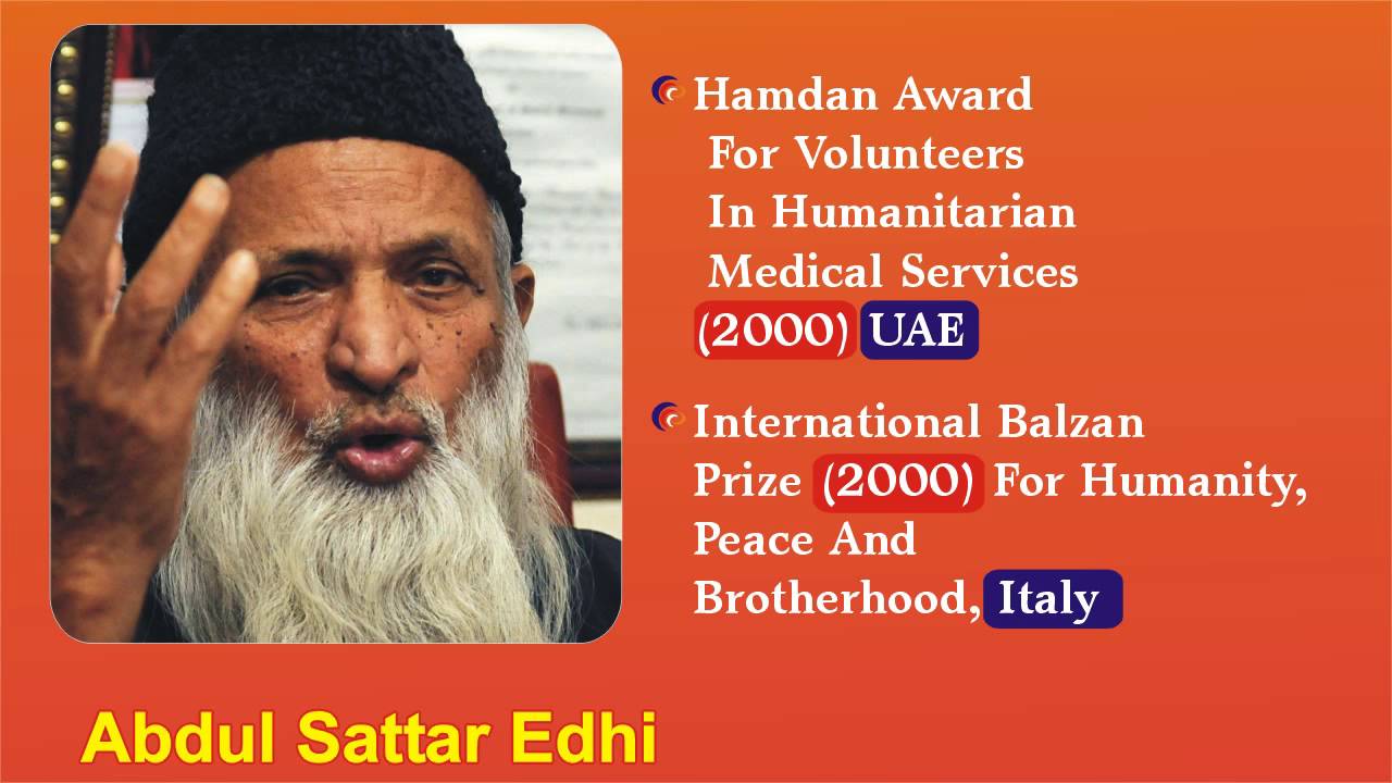 Biography of Abdul sattar edhi - YouTube