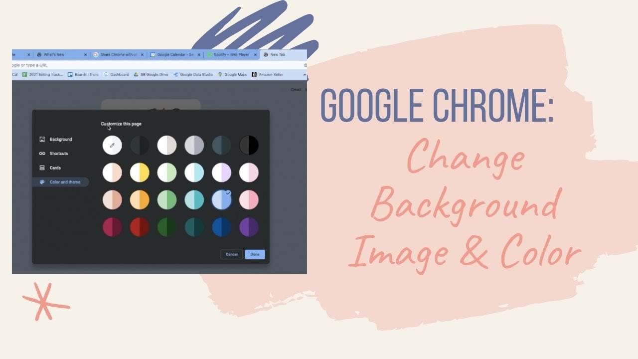 How To Change Background Image and Color In Google Chrome - YouTube