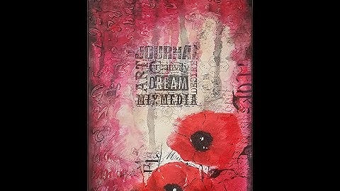 Art Journal Mixed Media - Paper Napkin, Texture, Drippage